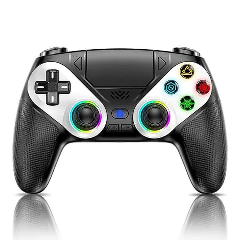 Gamrombo LED Wireless Controller for PS5, Compatible with PS5 Pro/Slim/Pc, Dual Vibration, Macro/Turbo Function, 3.5Mm Audio Jack, 6-Axis Motion Control Gamepad with Speaker