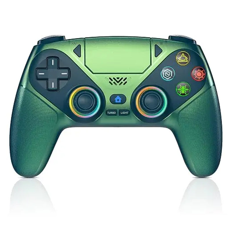 Gamrombo LED Wireless Controller for PS5, Compatible with PS5 Pro/Slim/Pc, Dual Vibration, Macro/Turbo Function, 3.5Mm Audio Jack, 6-Axis Motion Control Gamepad with Speaker