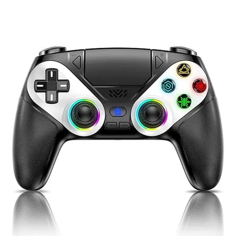 Gamrombo LED Wireless Controller for PS5, Compatible with PS5 Pro/Slim/Pc, Dual Vibration, Macro/Turbo Function, 3.5Mm Audio Jack, 6-Axis Motion Control Gamepad with Speaker