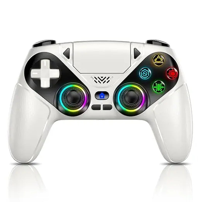 Gamrombo LED Wireless Controller for PS5, Compatible with PS5 Pro/Slim/Pc, Dual Vibration, Macro/Turbo Function, 3.5Mm Audio Jack, 6-Axis Motion Control Gamepad with Speaker